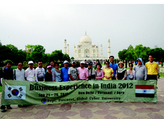 찬란한 무덤 타지마할 단체 사진