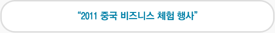 2011 중국 비즈니스 체험 행사