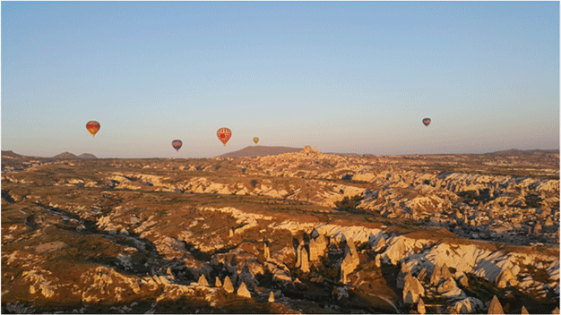 열기구에서 바라본 카파도키아 전경